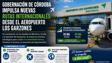 Photo of Gobernación de Córdoba impulsa nuevas rutas internacionales desde el Aeropuerto Los Garzones