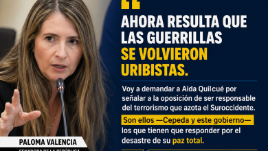 Photo of Paloma Valencia anuncia acciones legales tras polémica por declaraciones sobre violencia en el suroccidente del país