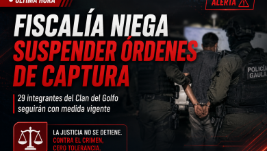 Photo of Fiscalía niega suspender órdenes de captura contra integrantes del Clan del Golfo