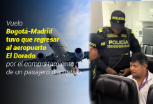 Photo of Escándalo en pleno vuelo: avión Bogotá-Madrid regresó a El Dorado por pasajero acusado de acosar a una mujer y protagonizar actos obscenos